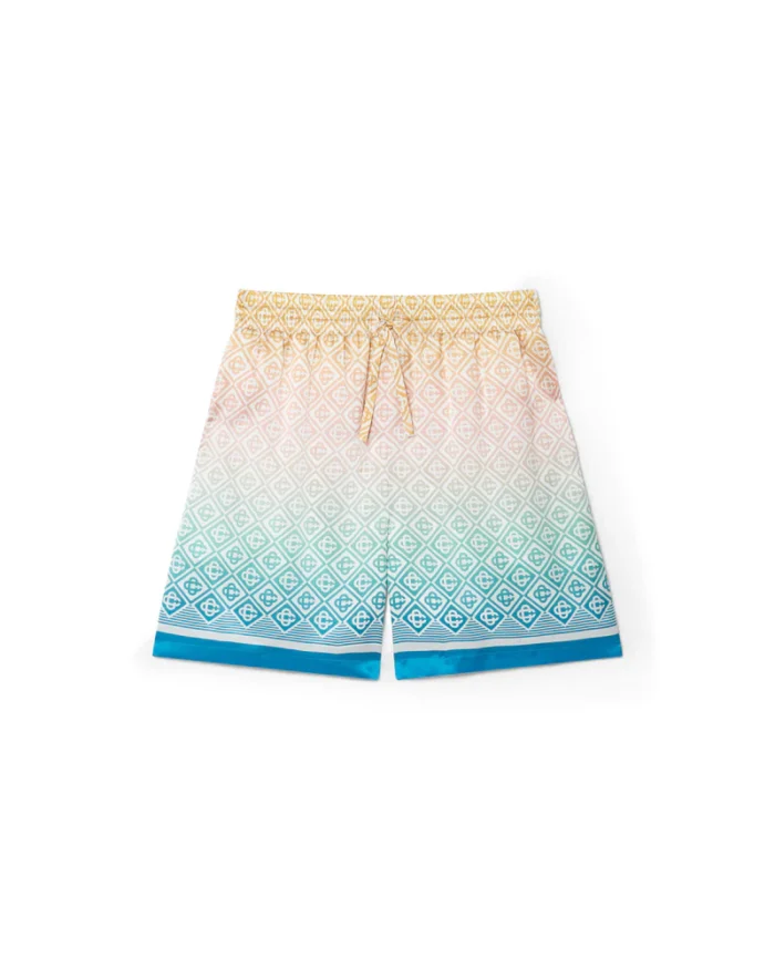 Gradient Monogram Silk Shorts