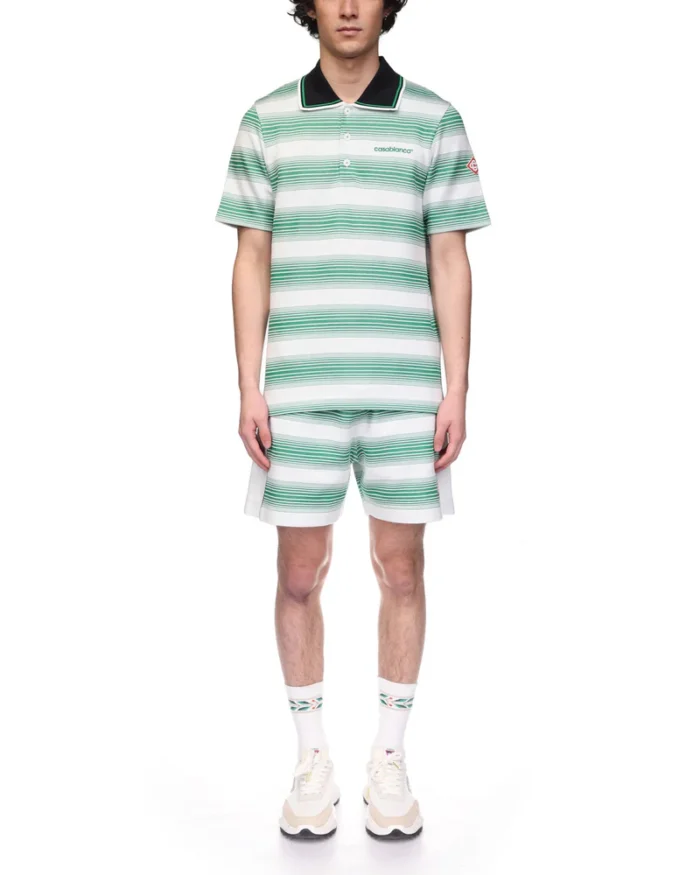 Gradient Stripe Polo Shirt